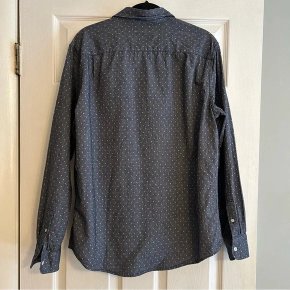 American Eagle Men's Classic Fit 100% cotton flannel Gray with white dots Large - Picture 2 of 6